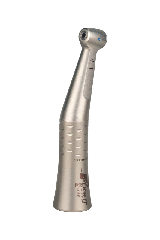 FLIGHT (#F-DE41/#F-DE41PS) Flight 4:1 Contra Angle , No Water Spray, Latch Head Push Button, One Piece Handpiece, Stainless Steel Body