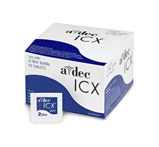 Comprimés de traitement des conduites d'eau ICX A-dec (bouteille de 2 L, 50 comprimés)