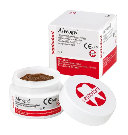 ALVEOGYL Dressing 10g. Jar (Septodont) #01S0020