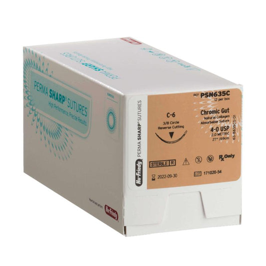 HF PSN1816C SUTURE 6-0 Chr.Gut 18" C-1 3/8 #382299
