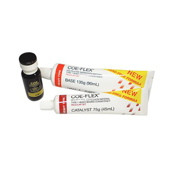 COE-FLEX Fast Set RB STD. Emballage : base 90 ml, catalyseur 45 ml, adhésif 13 ml (GC) n° 131005