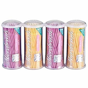 MICROBRUSH Fine APPLI.  (400) Assor. Tubes (Fine Yellow and Pink Micro applicators)  #MFA400