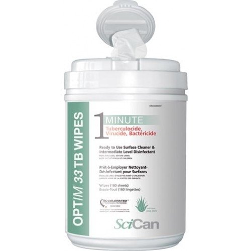 Lingettes OPTIM 33TB à l'aloe vera – 160/boîte (SCI33W12-ALOE)