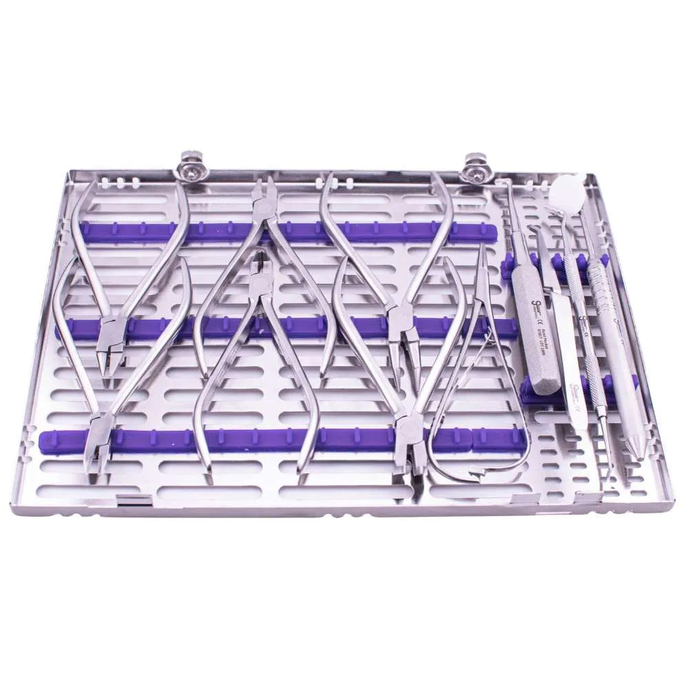 Fully Loaded Orthodontic Plier Kit, 11 Instruments with Slim Cassette