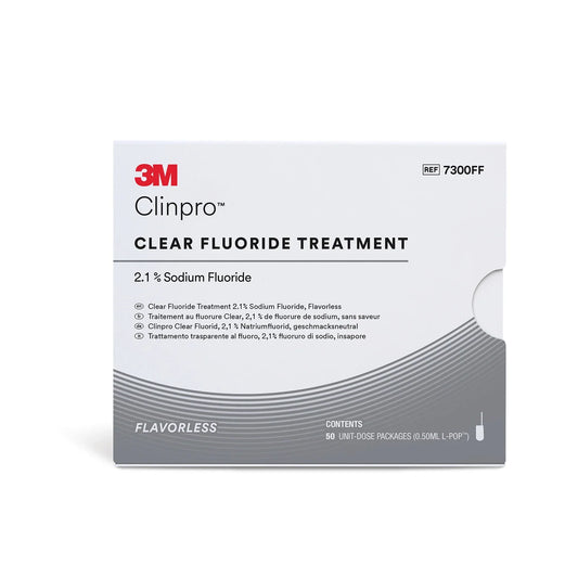 SOLVENTUM (3M) Clinpro™ Clear Fluoride Treatment – 0.5 mL Unit Dose (50-Pack) #7100FF