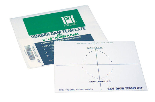 RUBBER DAM TEMPLATE 6" (152.4mm) Hygenic #H01441 (Coltene)