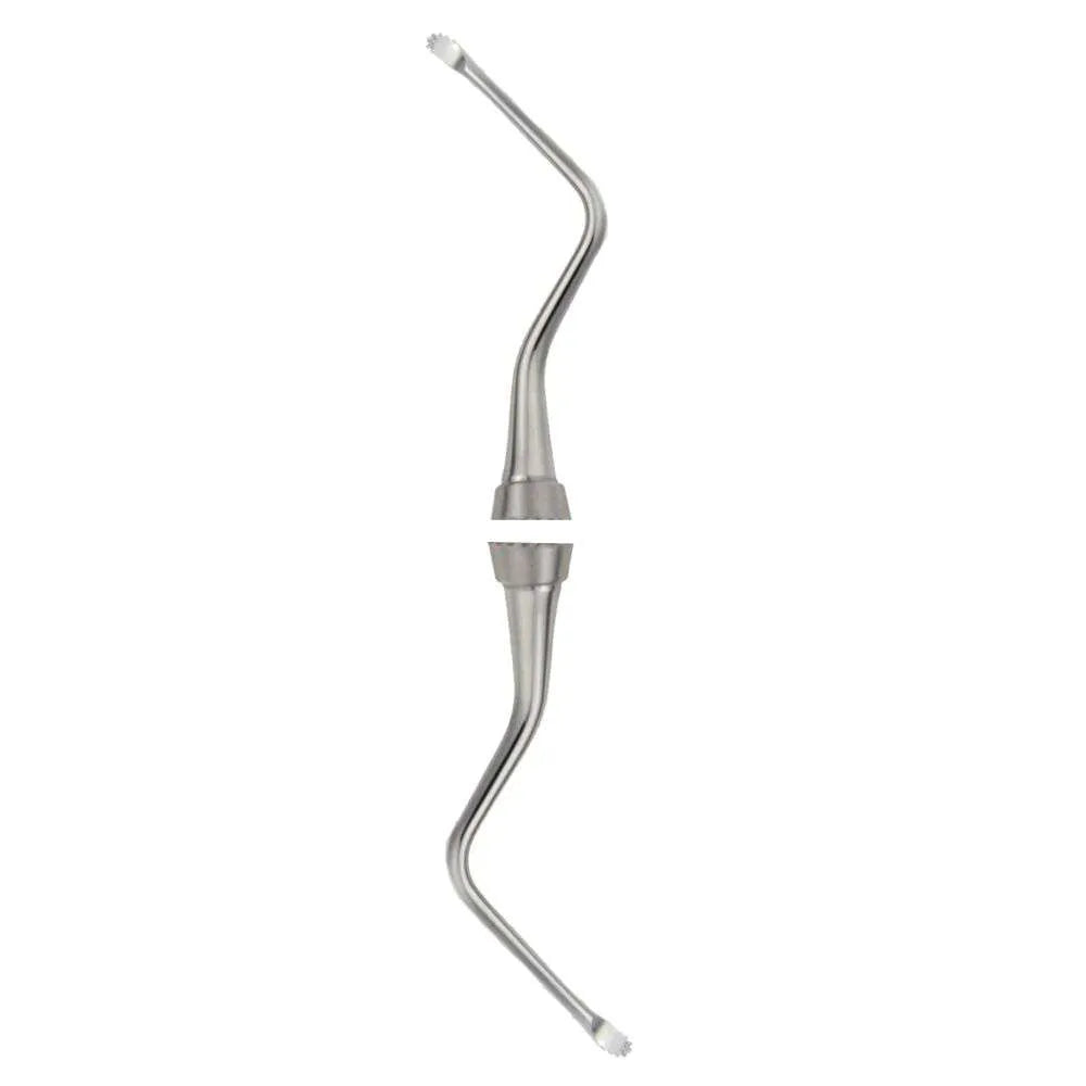 84 Lucas Serrated Surgical Curette 2 mm, Double-Ended Serrated Spoon for Socket Debridement and Granulation Tissue Removal