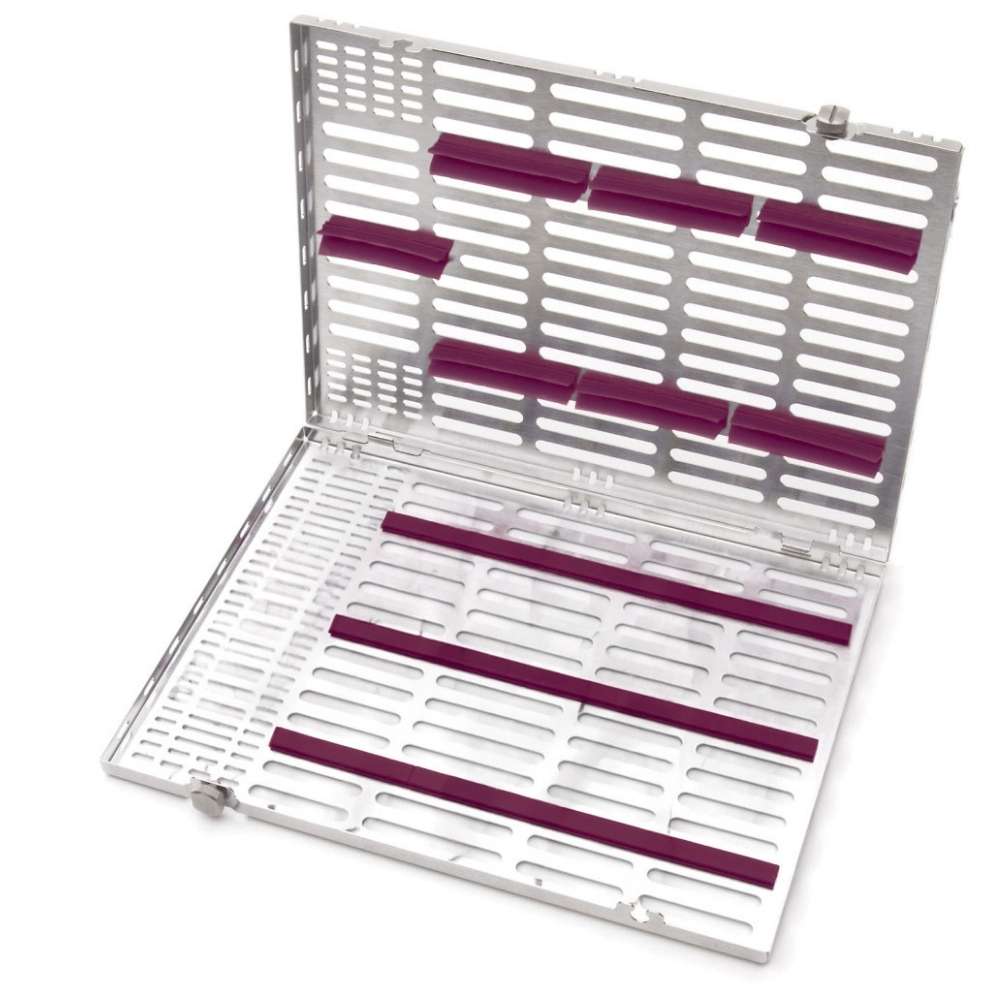Large Slim Orthodontic Cassette: 7 Pliers and 4 Hand Instruments, 203 x 280 x 19 mm