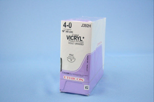 SUTURE #J392H Ethicon 4/0 Vicryl Vio.B. FS-2 18' (36)