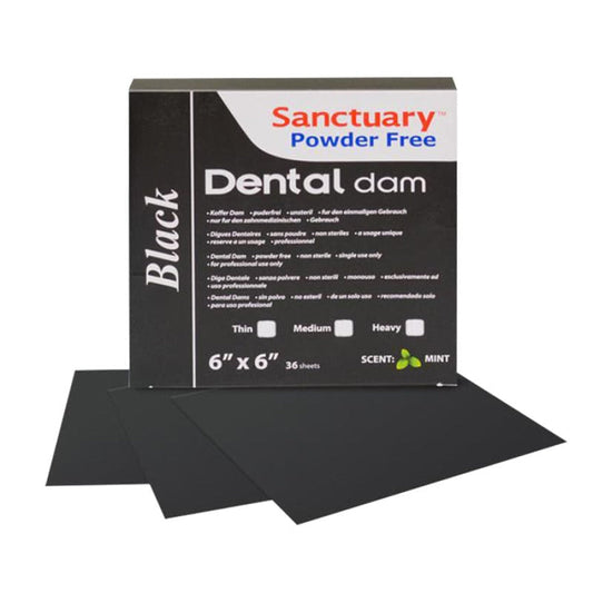 Sanctuary™ Powder-Free Latex Dental Dam, Black