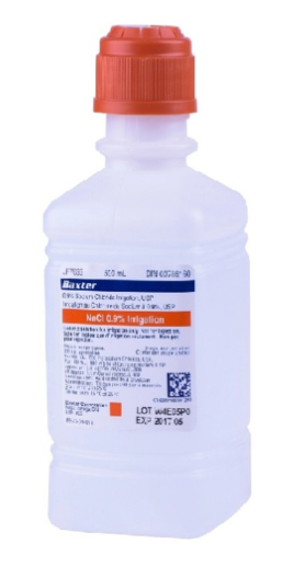 Chlorure de sodium 0,9 %, bouteille de 500 ml #BAXJF7123