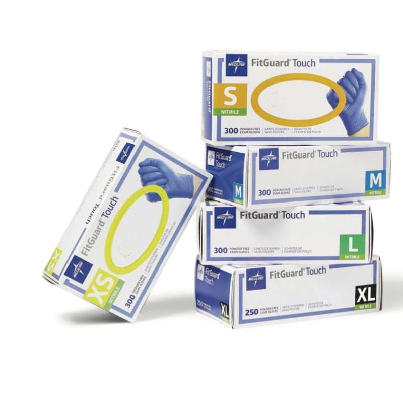Medline FitGuard Touch Nitrile Examination Gloves - CASE - D2D HealthCo.