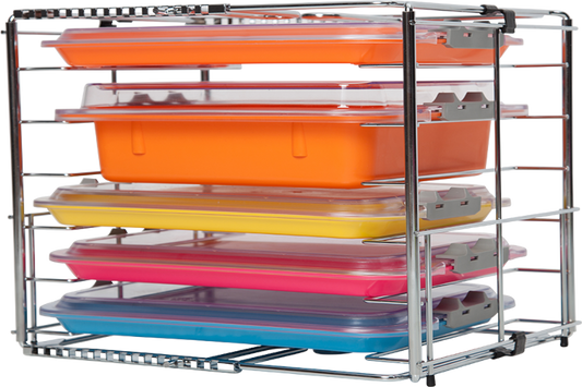 Étagère ZIRC 6 places multi-modules (pour 6 plateaux / 3 bacs) n° 21Z105