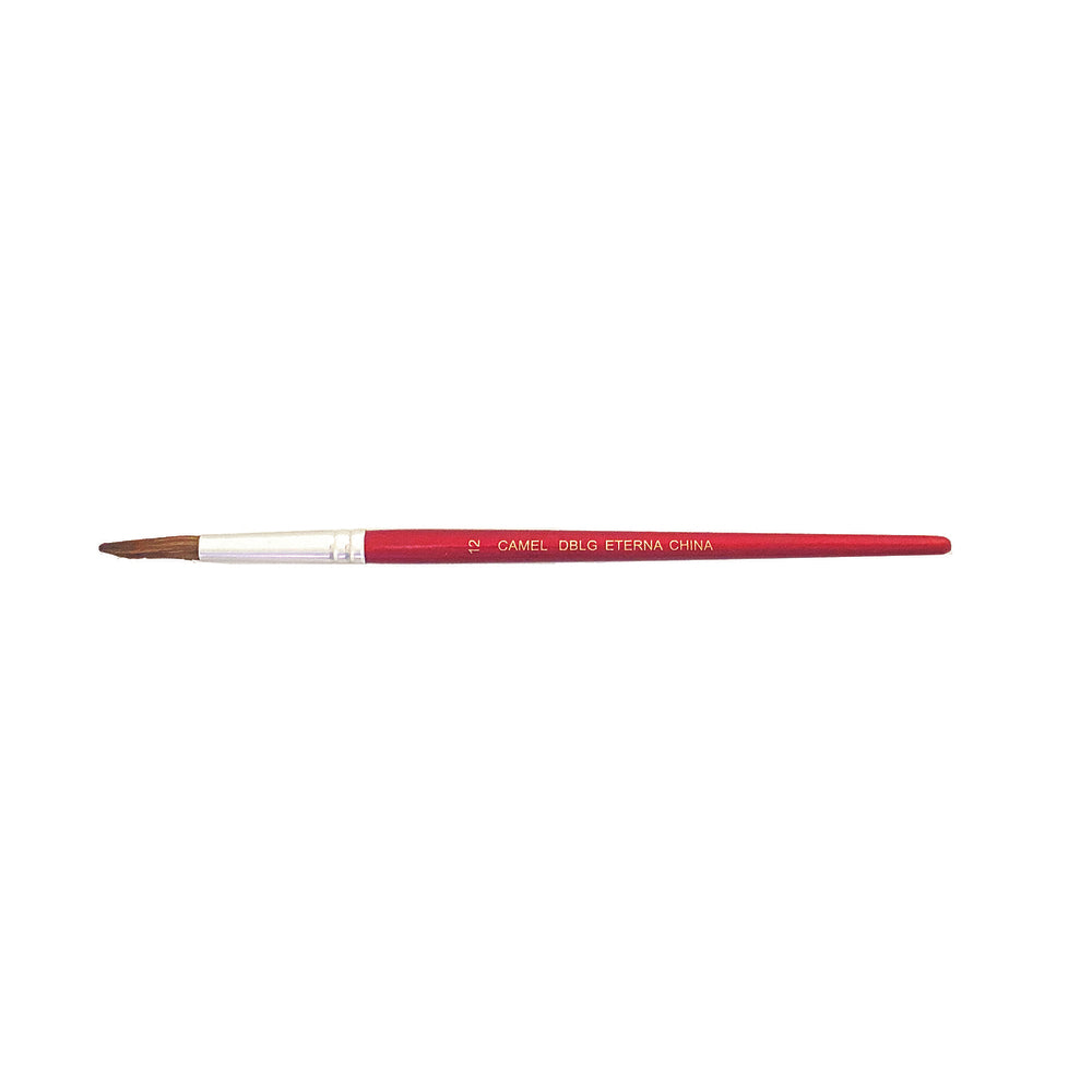 DBLG Imports Round Camel Hair Paint Brush - Size 12 - 12 Pack