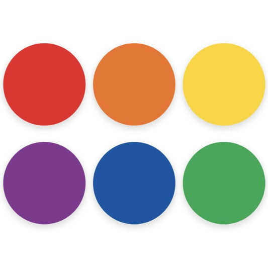 Spot On Velcro Carpet Colourful Markers, 4", 12/Pack