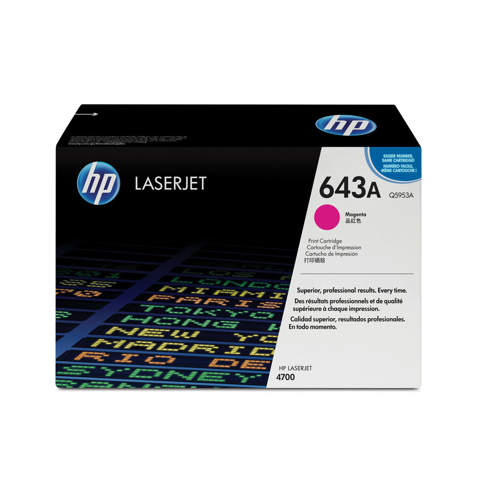 Cartouche de toner magenta d'origine HP 643A (Q5953A)