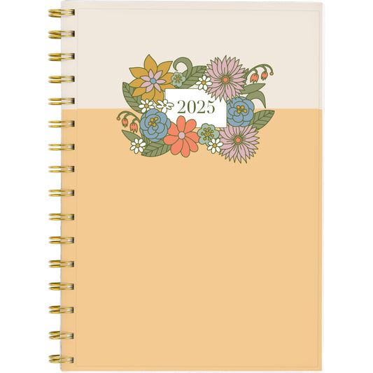 Cambridge 2025 Aster Customizable Weekly/Monthly Planner - 8-1/2" H x 5-1/2" W - Multicolour - Bilingual