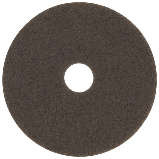 Tampon de décapage pour sol 3M 3700 de 19 po - Marron - Paquet de 5