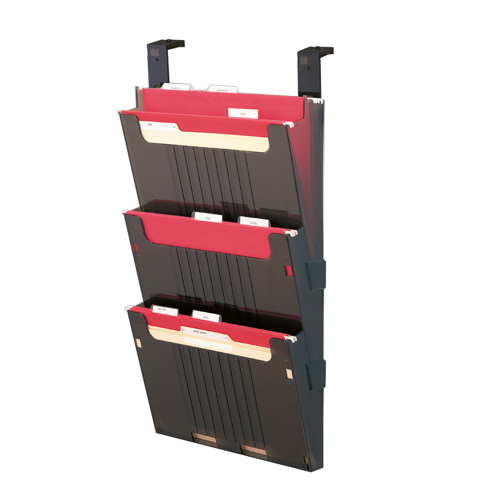 Deflecto 3 Pocket Hanging File System - Letter Size - Smoke (OPS102)