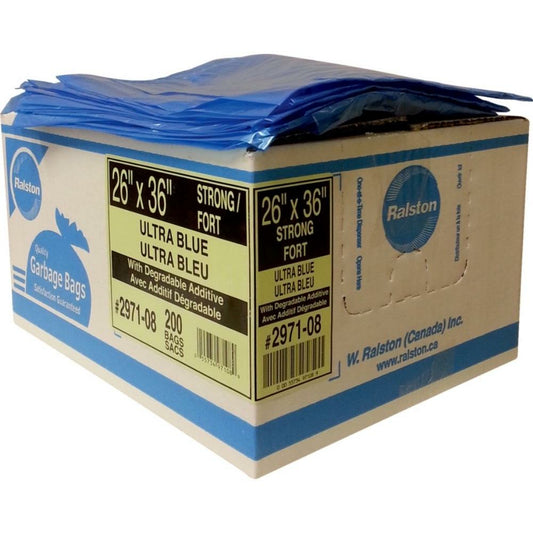 Ralston Biodegradable Garbage Bag - 26"x 36" - 200 Pack