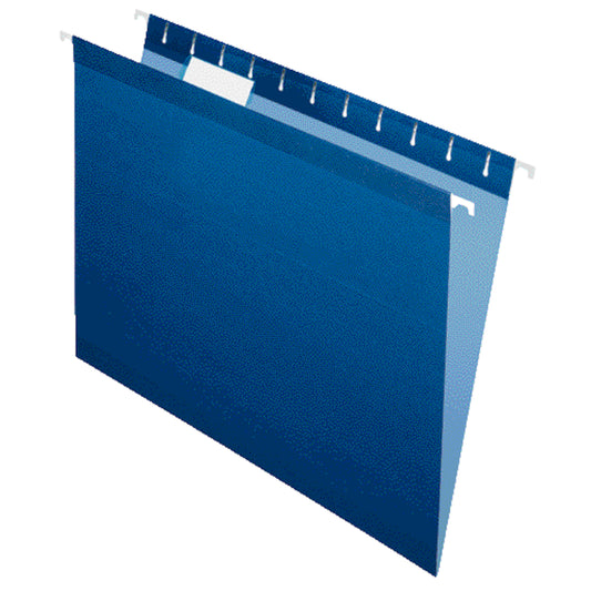 Pendaflex Reversaflex Premium Coloured Hanging File Folders - Letter Size - Navy - 25 Pack