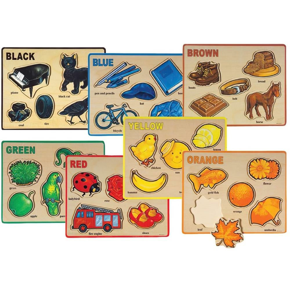 Jeu de puzzles demi-taille « Apprenez à colorier » de Constructive Playthings