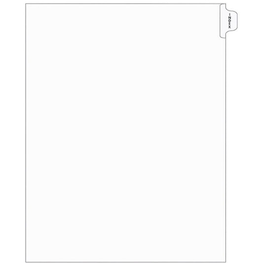 Supreme Litigation Tabs 25th Cut Singles 11" White Index