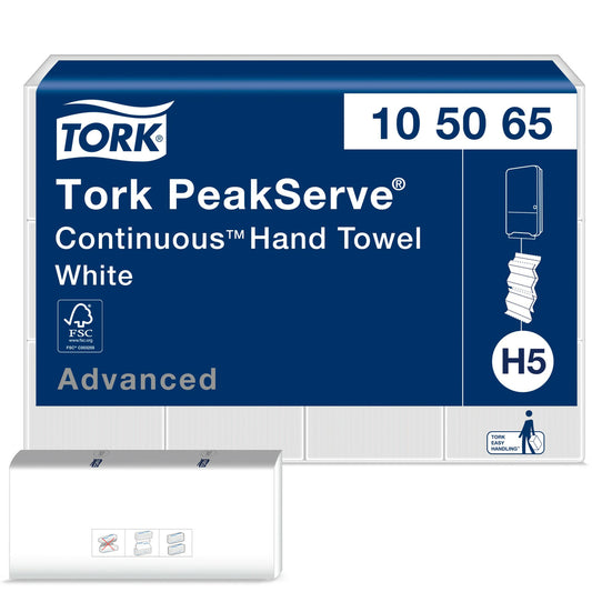 Tork Advanced PeakServe Continuous Hand Towels - White - 12 Pack