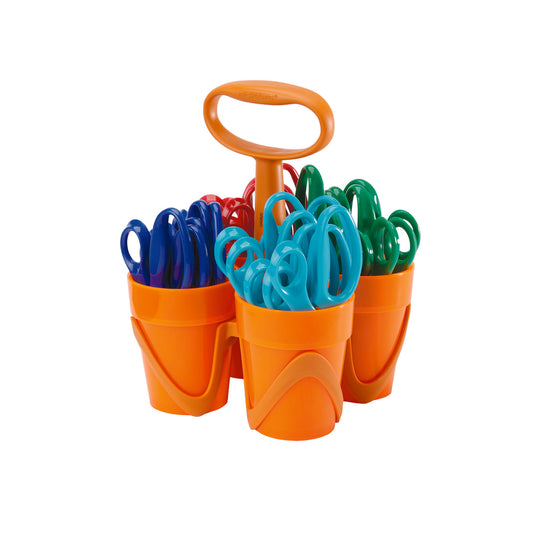 Fiskars 5" Pointed Tip Kids Scissors Classpack Caddy - 24 Pack