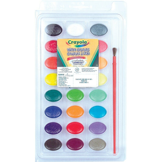 Peinture aquarelle lavable Crayola - 24 couleurs