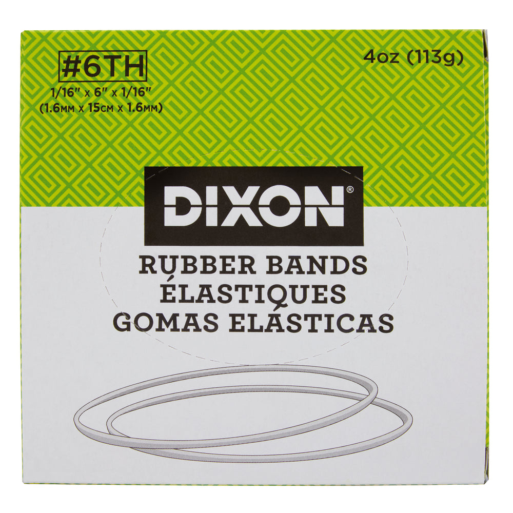 Dixon Rubber Bands - #6TH - 1/16" X 6" - 1/4 lb. Box