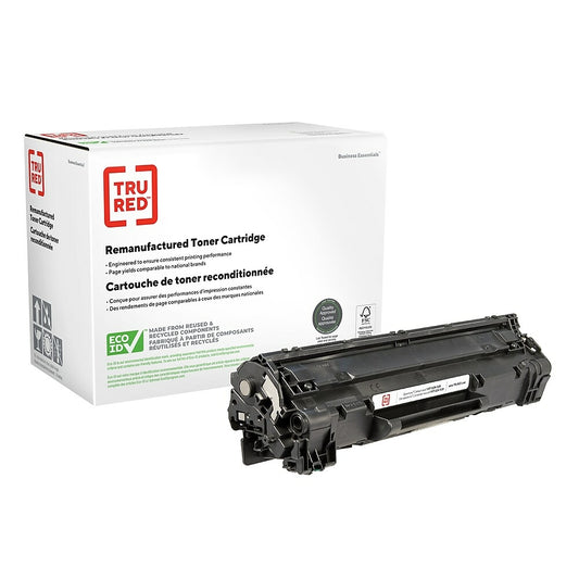TRU RED CE285A HP 85A Remanufactured Toner Cartridge - Standard Yield - Black