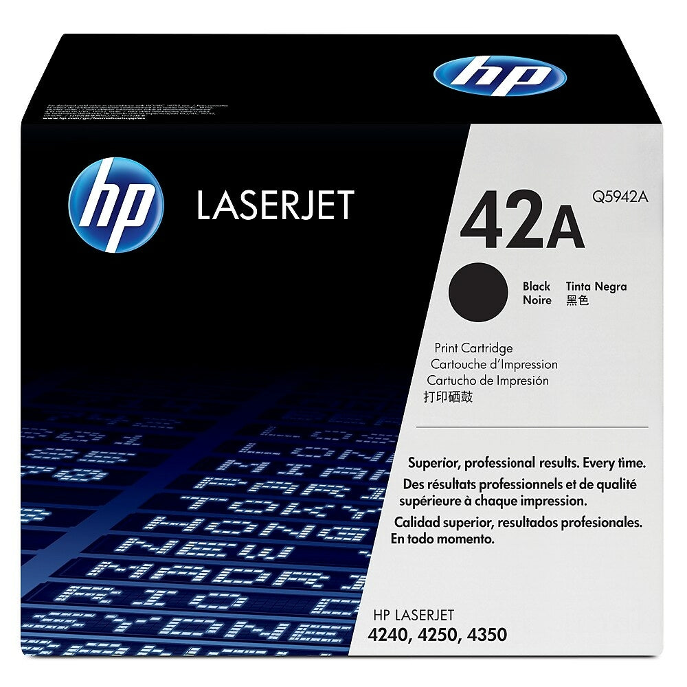 Cartouche de toner noir d'origine HP 42A (Q5942A) LaserJet