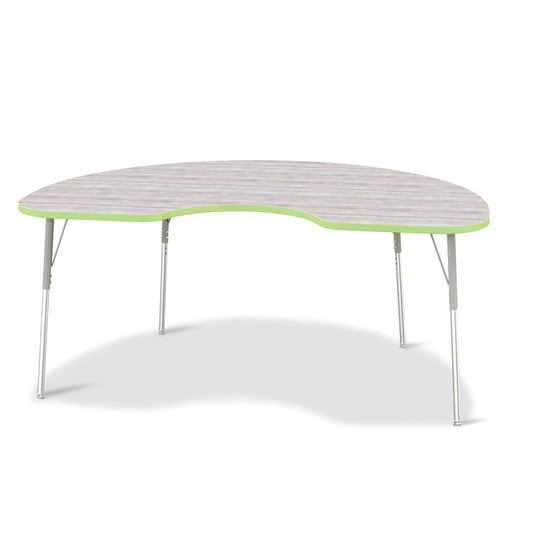 Table d'activités pour les reins Jonti-Craft Berries - 48" x 72" - 24-31"H - Gris bois flotté/citron vert