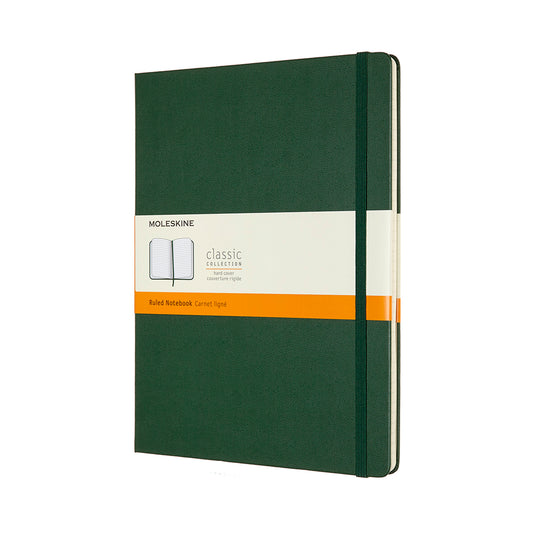 Moleskine Ruled Hard Cover Classic Notebook - Extra Large - Myrtle Green - 7.5" x 9.75"