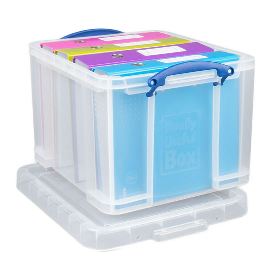 Really Useful Box 32L Filing Box, Clear