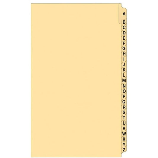 Supreme Litigation Tabs 26th Cut Alpha Set 14" Buff A-Z
