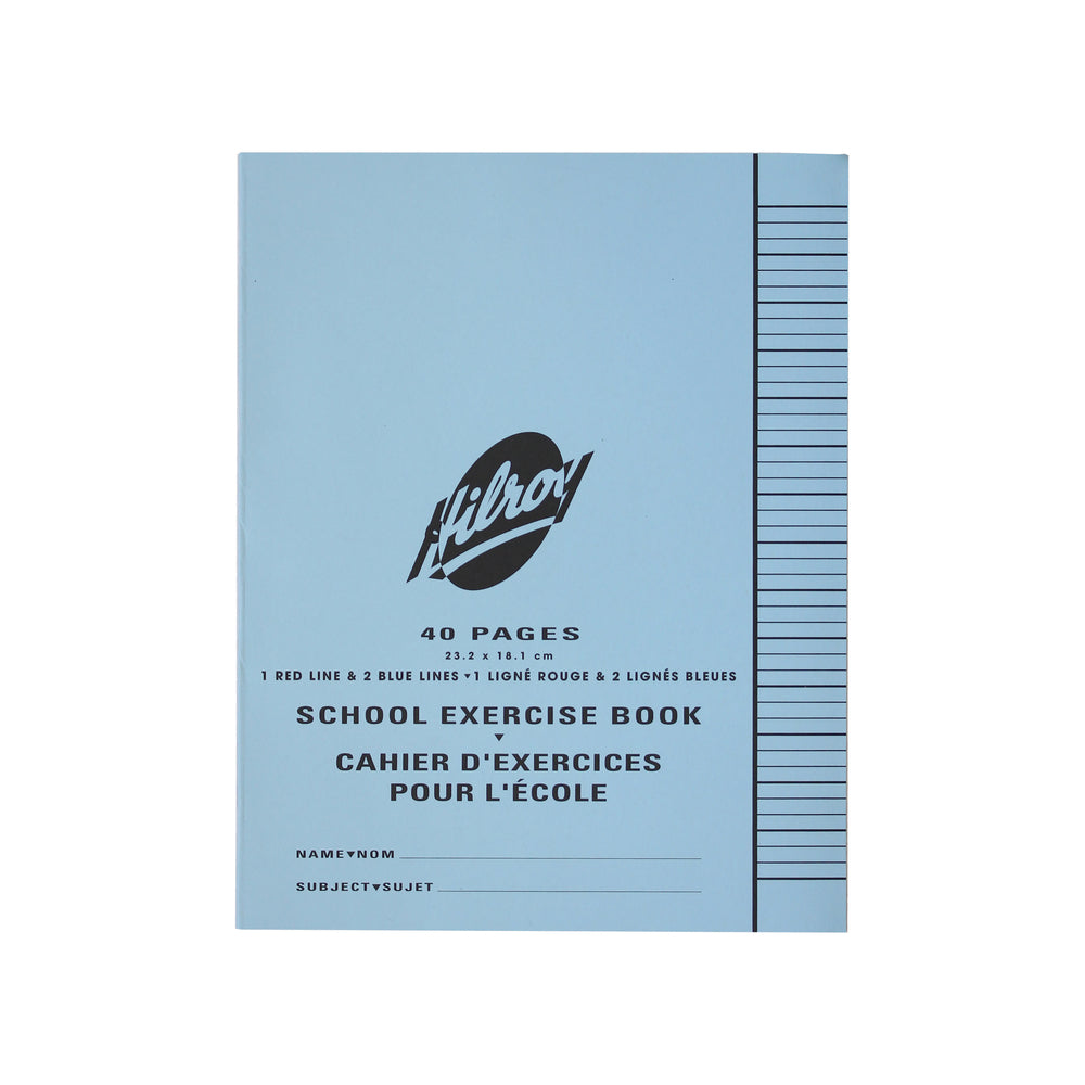 Hilroy Exercise Book - 7-1/8" X 9-1/8" - 40 pages - 20 Sheets - Light Blue - 25 Pack