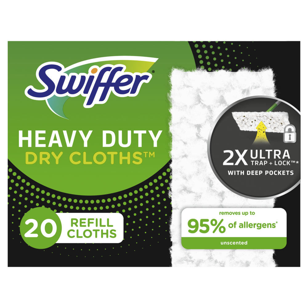 Recharges de chiffons secs Swiffer Heavy Duty - Paquet de 20