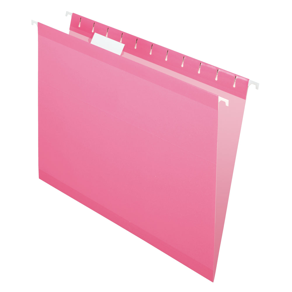 Pendaflex Reversaflex Premium Coloured Hanging File Folders, Pink, Letter Size, 25 Pack