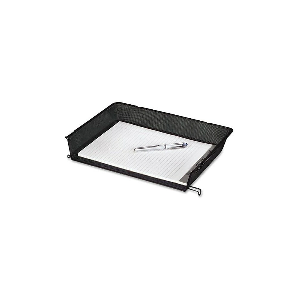 Rolodex 1-Tier Side-Loading Stacking Letter Tray - 3"(H) x 10-1/10"(W) x 14-4/5"(D) - Black