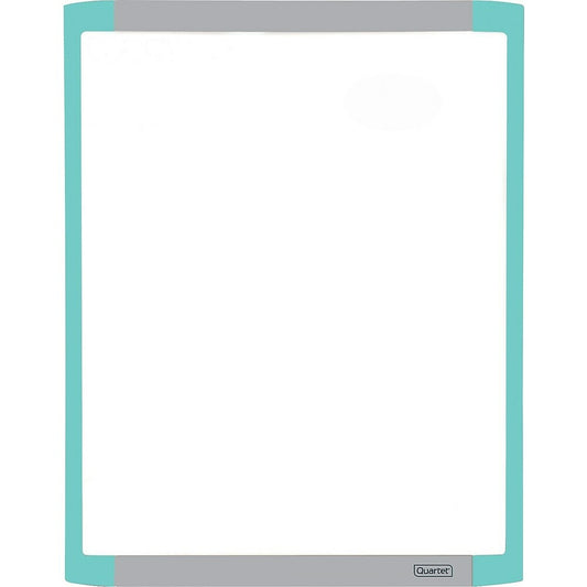 Quartet Magnetic Dry-Erase Board, White Surface, Assorted Colour Frame, 11" x 14"