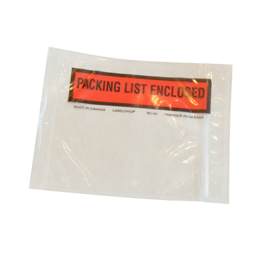 Packing List Envelopes, English Panel style, Packing List Enclosed, Red/Black, 4-1/2" x 5-1/2", 1000 Pack