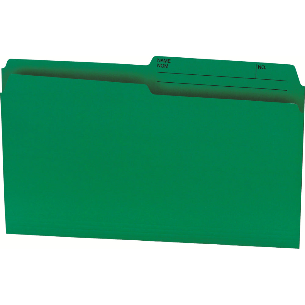 Hilroy Reversible File Folders - Legal Size - Green - 100 Pack