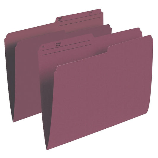 Chemises Staples demi-coupe - Format lettre - Bordeaux - Paquet de 100