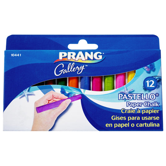 Prang Pastello Paper Chalk - Assorted Colours - 12 Pack