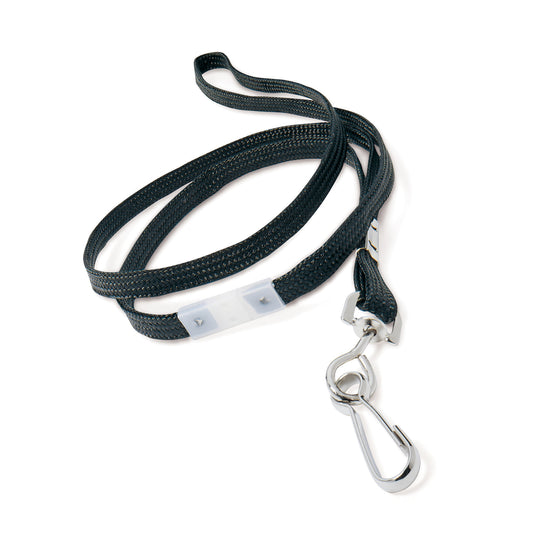 GBC BadgeMates Nylon Breakaway Badge Lanyard with Swivel Clip - 12 Pack
