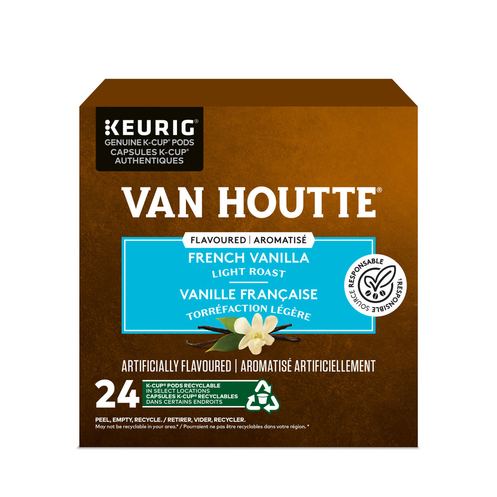 Van Houtte Vanille française - Torréfaction légère - Capsules K-Cup - Paquet de 24