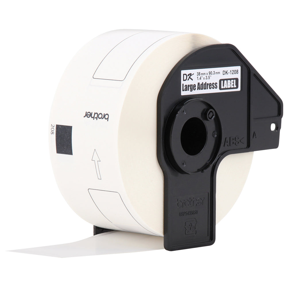 Brother Large Address Paper Labels - White - 1.4" x 3.5" - 400 Labels