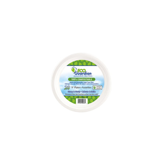 Eco Guardian 9" Diameter Plates - 20 Pack